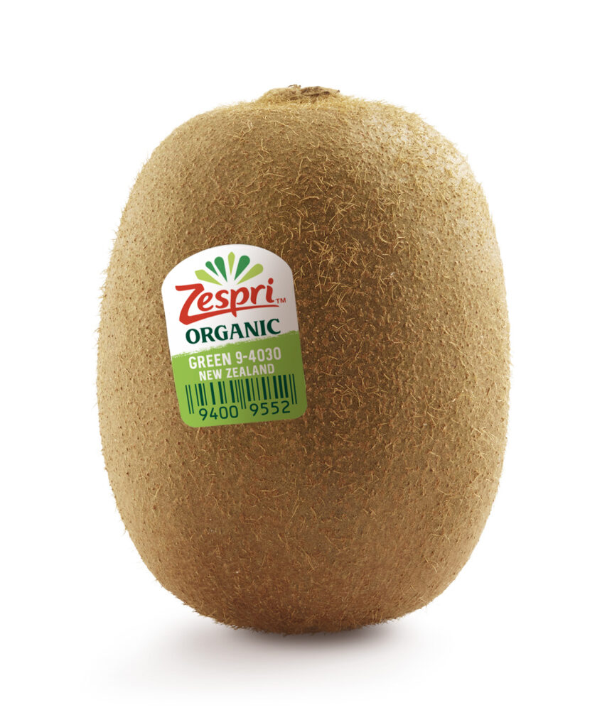 Zespri organic green kiwi sticker